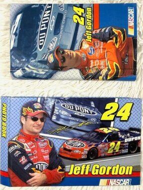 Vintage 2pc NASCAR Jeff Gordon Photo Book Albun + Hardcover Lined Journal Set